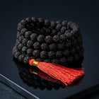 Original Black Rudraksha Mala - 108+1 Beads