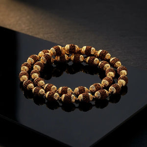 Rudraksha Mala Modern Gold Plated - packaging