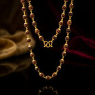 Gold Plated Rudraksha Necklace Mala