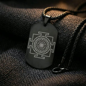 Prosperity Shree Yantra Tag Necklace Locket