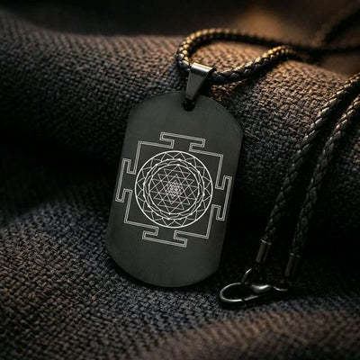 Prosperity Shree Yantra Tag Necklace Locket - Soultheory certified