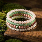 Taurus Zodiac Energy Stone Stack of 4 Bracelet