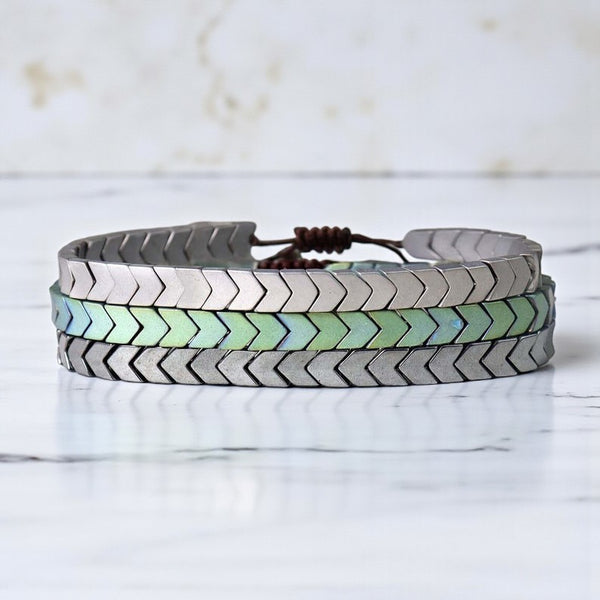 Hematite Black Arrow Bracelet