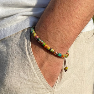 Multi-Imperial Jasper Natural Stone Bracelet For Balance, Protection, and Spiritual Growth