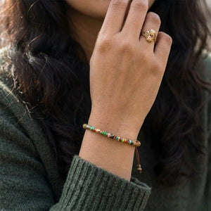 Multi-Imperial Jasper Natural Stone Bracelet For Balance, Protection, and Spiritual Growth