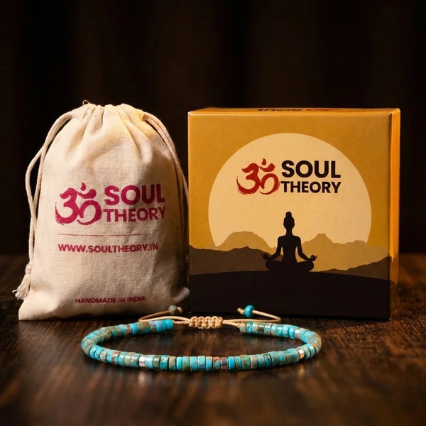 Blue imperial Jasper Natural Stone Bracelet For Stress Relief, Protection, and Spiritual Growth