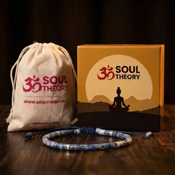 Blue Dot Natural Stone Bracelet For Focus, Protection, and Inner Calm