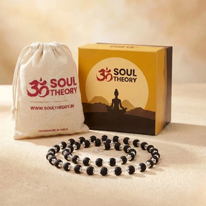 Karungali Malai Silver Cap Plated Necklace