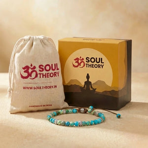 Blue Imperial Jasper Natural Stone Bracelet For Stress Relief, Protection, and Spiritual Growth