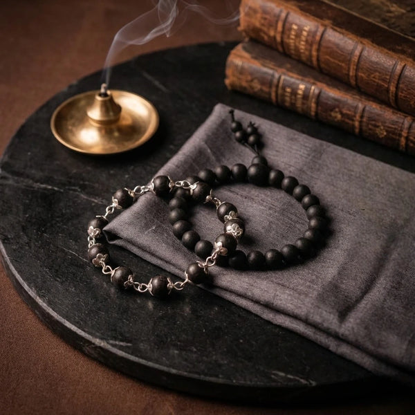 Twin Souls Protection - Karungali Ebony Wood Bracelet Couple Combo