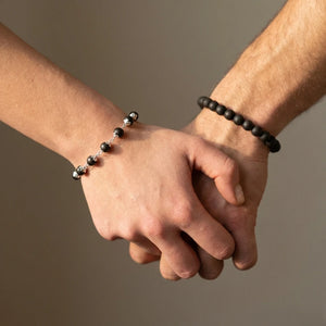 Twin Souls Protection - Karungali Ebony Wood Bracelet Couple Combo