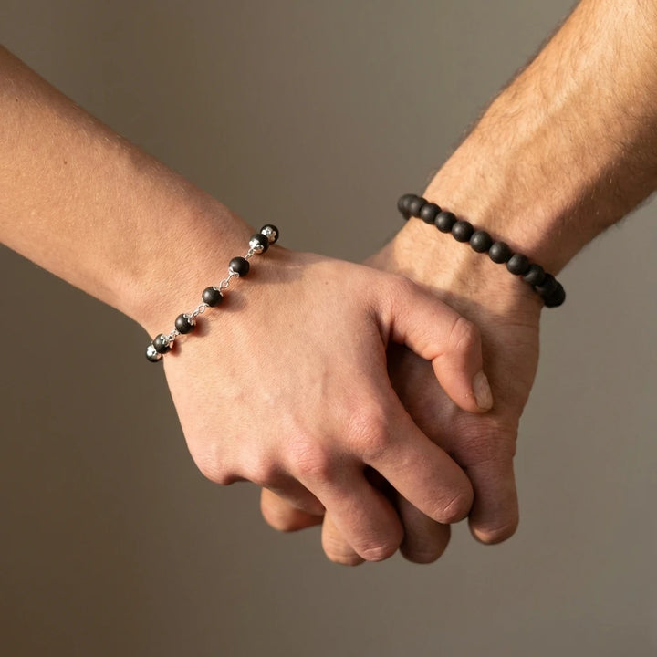 Twin Souls Protection - Karungali Ebony Wood Bracelet Couple Combo - Soultheory certified