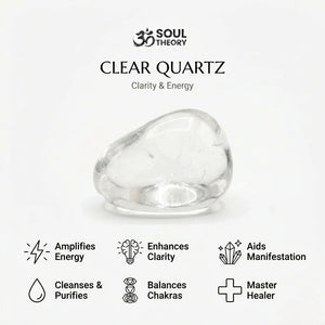Clear Quartz Natural Stone Bracelet for Clarity, Healing, and Amplification