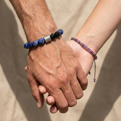 Visionary Pair : Lapis Lazuli & Amethyst Growth Set Couple Combo - Soultheory certified