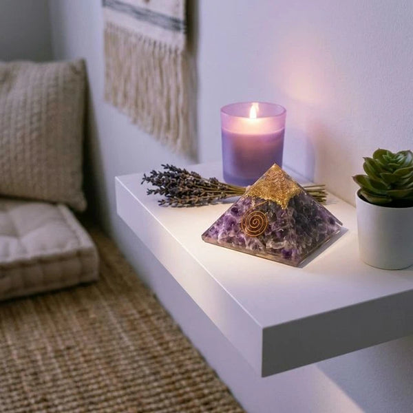 Amethyst Pyramid – Calmness, Protection & Spiritual Healing Crystal