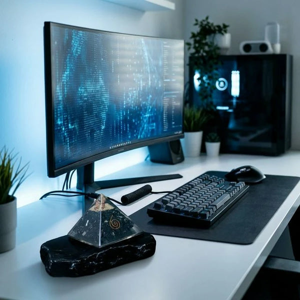 Black Obsidian Pyramid – Protection, Grounding & Negative Energy Blocker