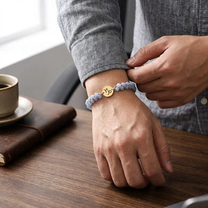 Pisces Zodiac Symbol Sign Energy Stone Bracelet