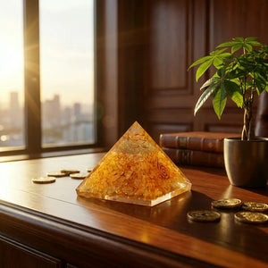 Citrine Pyramid – Wealth, Luck & Prosperity Energy Amplifier
