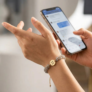 Gemini Zodiac Symbol Sign Energy Stone Bracelet