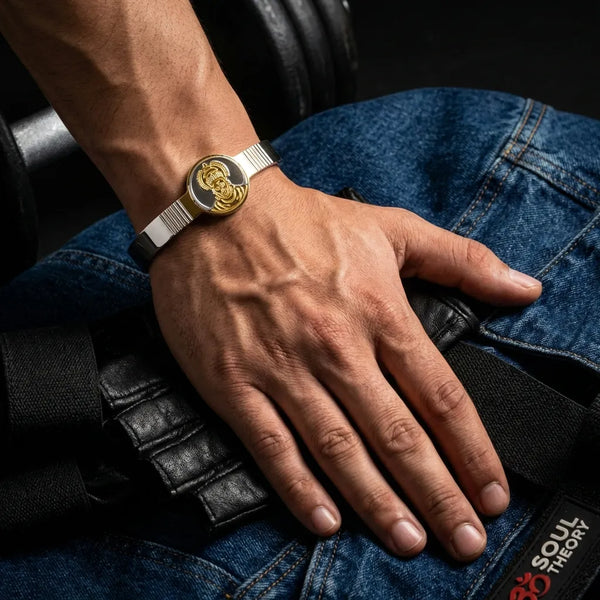 Hanuman Bracelet Kada Premium (IGP Gold Plating) — detail view