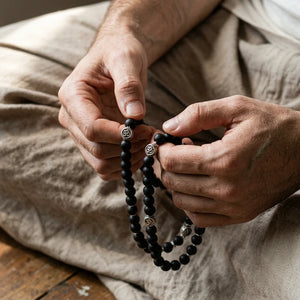 Karungali Mala with Om Beads
