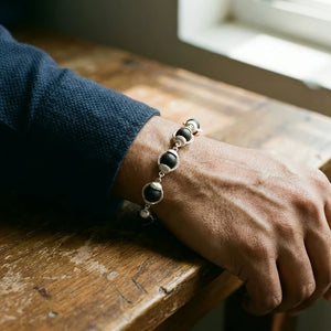 Karungali Malai Silver Cap Bracelet Modern - Ebony Wood — packaging