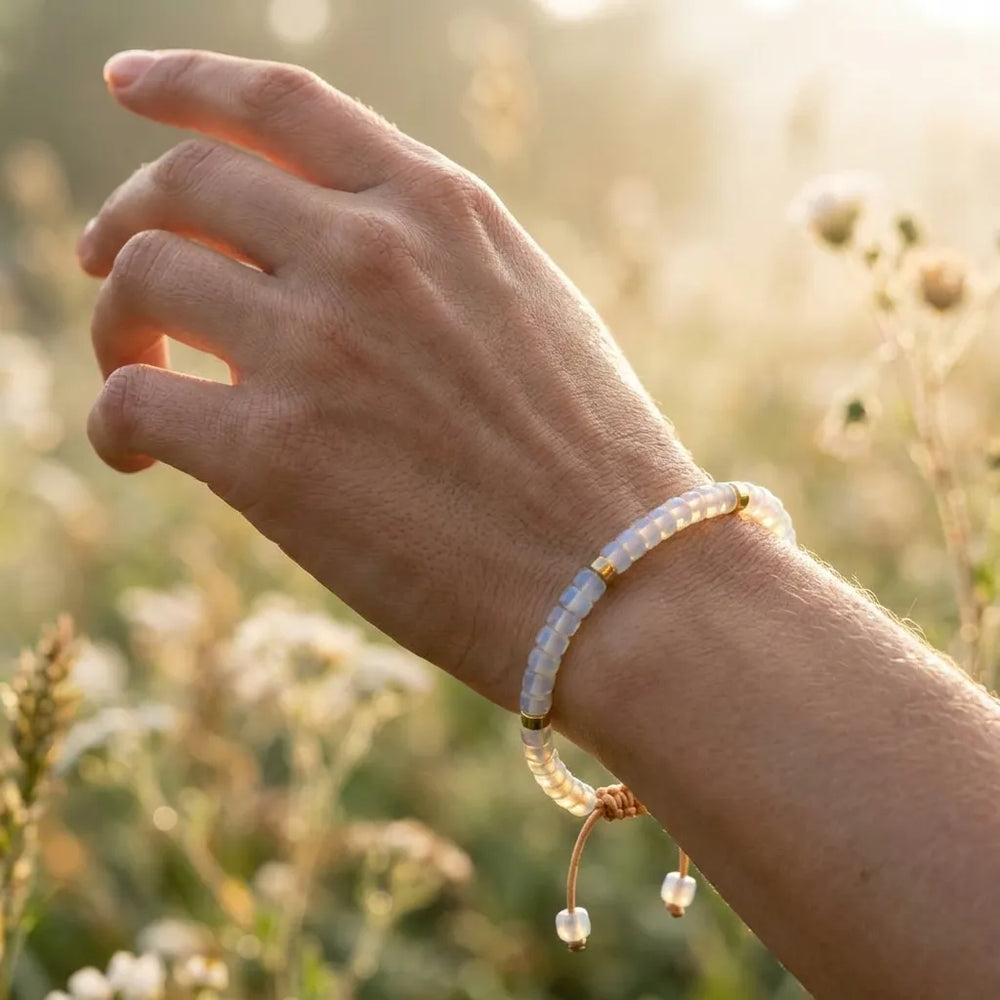 Opal Natural Stone Bracelet for Inspiration, Emotional Balance, and Creativity