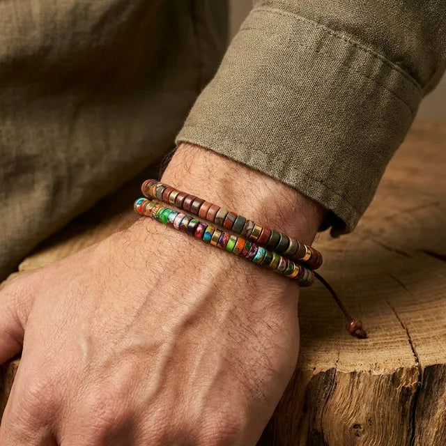 Picasso x Multi Imperial Jasper Emotional Balance Healing Bracelet