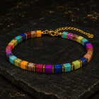 Multi Imperial Jasper Bracelet with Golden Hematite - Natural Tranquility Bracelet
