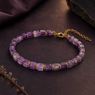 Amethyst Bracelet with Golden Hematite - Natural Calm Bracelet
