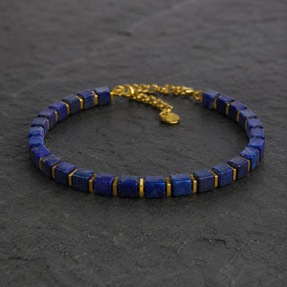 Lapis Lazuli Bracelet with Golden Hematite - Natural Wisdom Bracelet