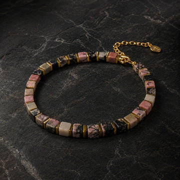Rhodonite Bracelet with Golden Hematite - Natural Passion Bracelet