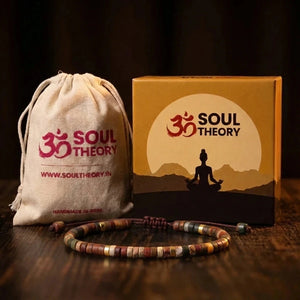 Picasso jasper bracelet with Soultheory handmade gift box and cloth pouch
