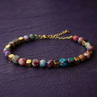 Purple Jasper Stainless Steel Natural Stone Bracelet