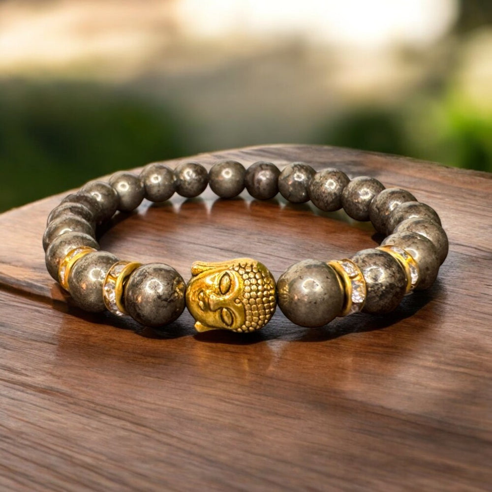 Pyrite Natural Buddha Stone Bracelet