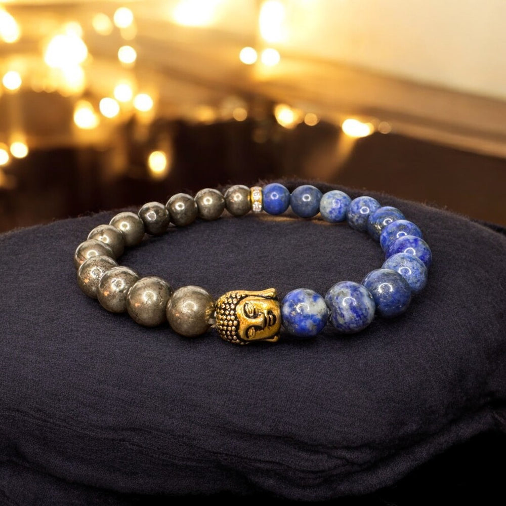 Pyrite & Lapis Lazuli for Wisdom, Success, Wealth & Abundance