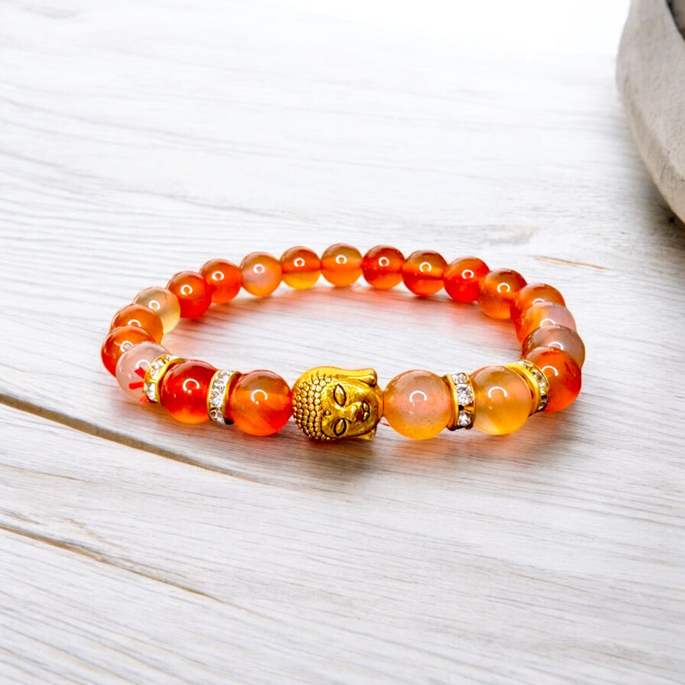Red Carnelian Natural Buddha Stone Bracelet