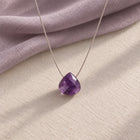 Amethyst Fine Cord Necklace