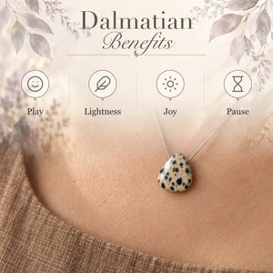 Dalmatian fine cord necklace benefits: Play, Lightness, Joy, Pause