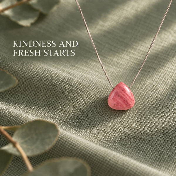 Rhodochrosite fine cord necklace 03 benefits