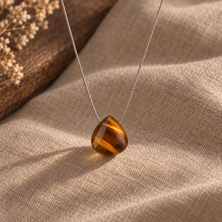 Tiger Eye fine cord necklace 01 hero