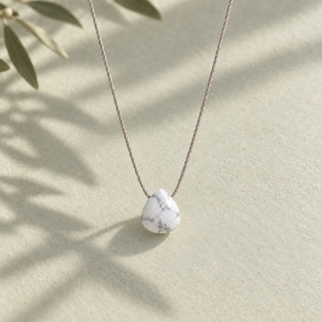 Howlite Fine Cord Necklace