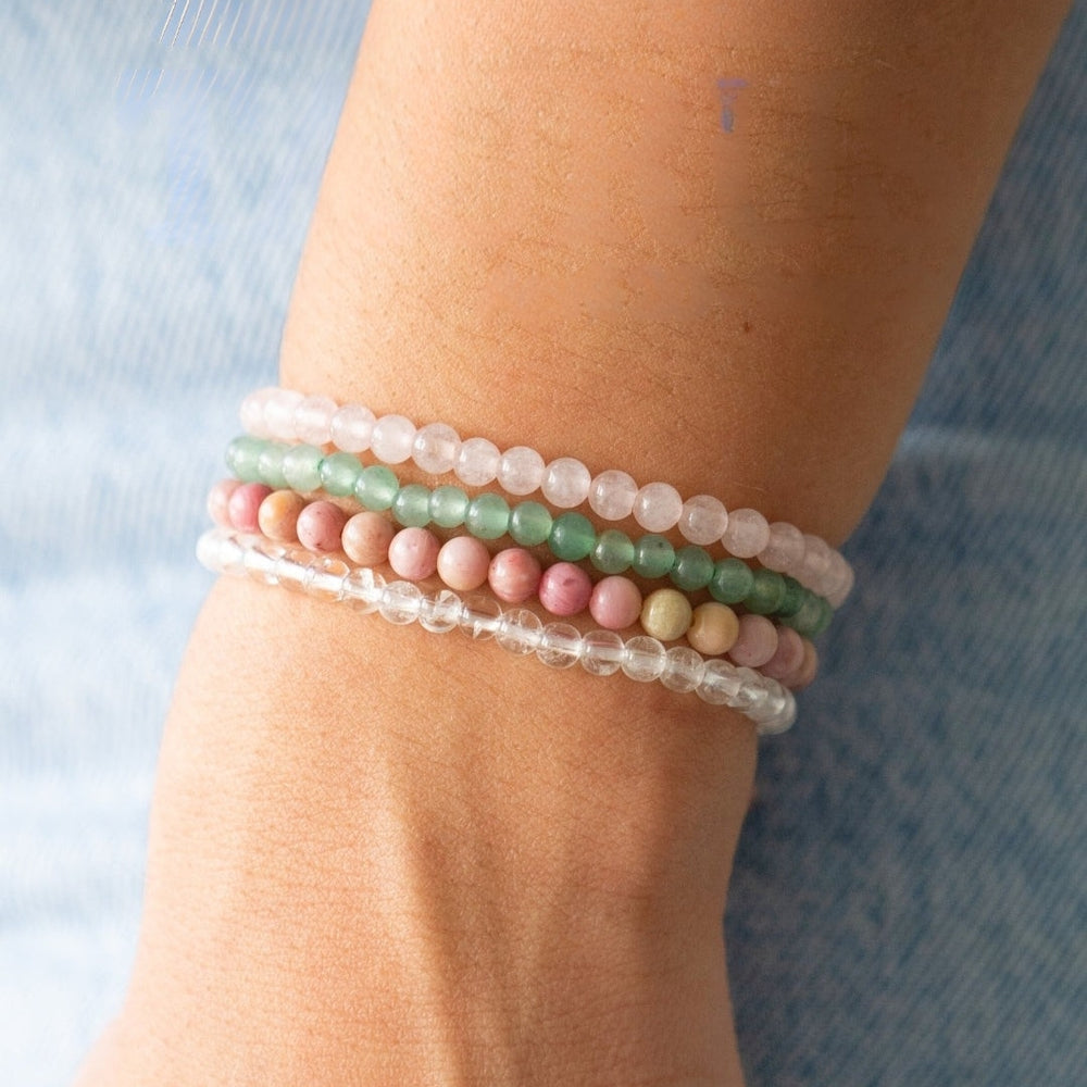 Taurus Zodiac Energy Stone Stack of 4 Bracelet