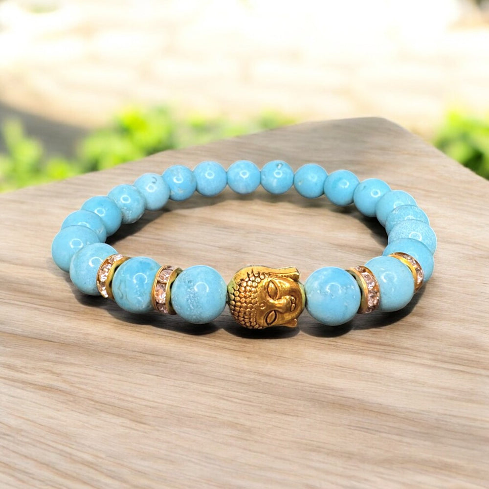 Turquoise Natural Buddha Stone Bracelet