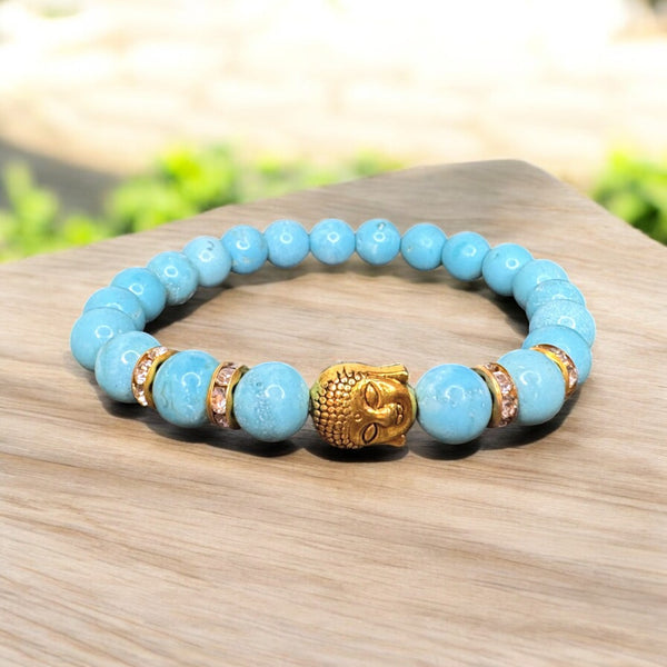 Turquoise Natural Buddha Stone Bracelet