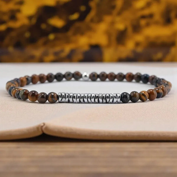 Passion & Clarity: Tiger Eye & Clear Quartz Fire & Ice Couple Combo Set