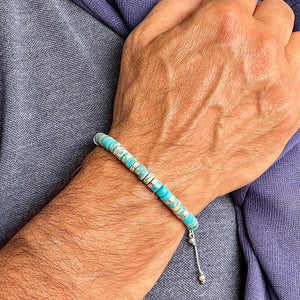 Blue imperial Jasper Natural Stone Bracelet For Stress Relief, Protection, and Spiritual Growth