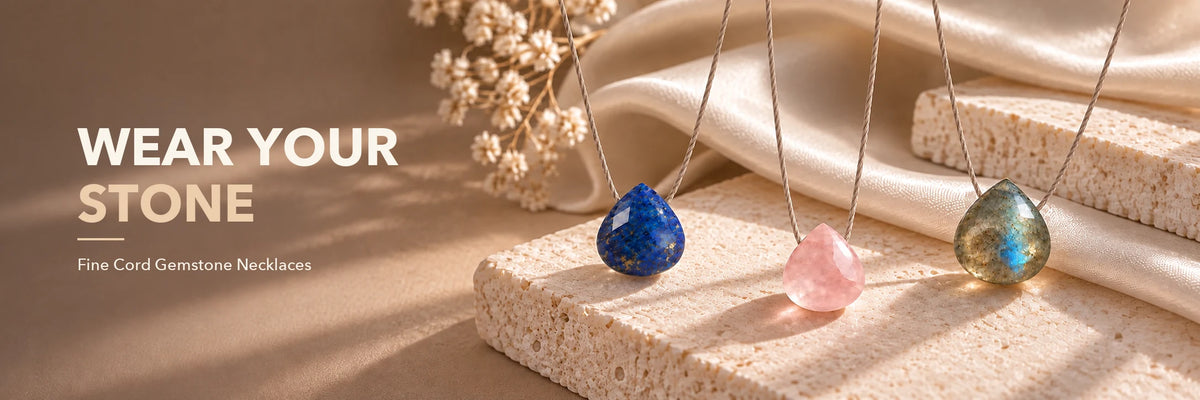 Fine cord crystal necklaces